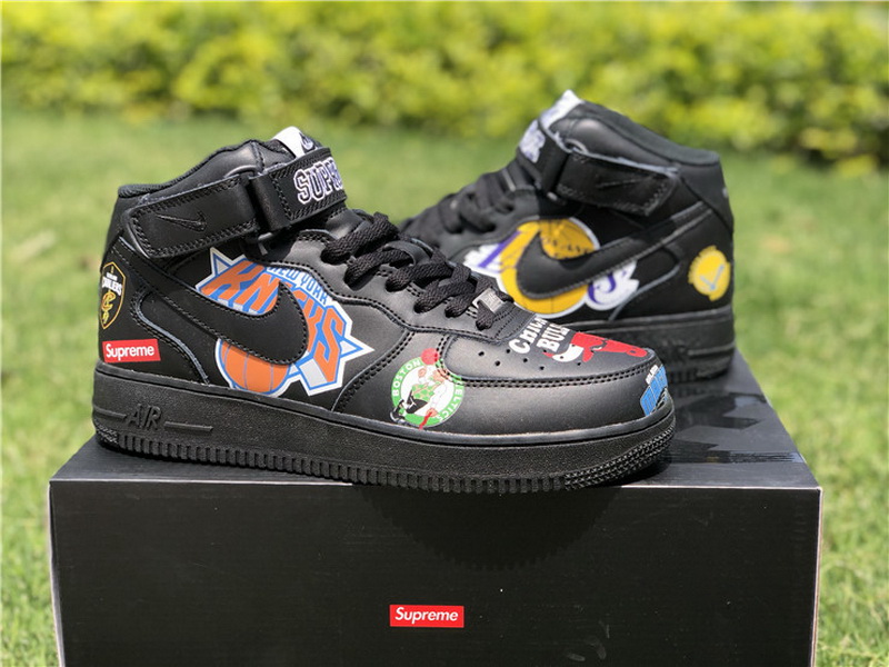 Authentic Nike Air Force X Supreme X NBA Black